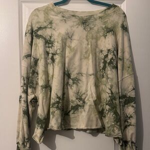 lululemon athletica Green Tie-Dye Sweatshirt